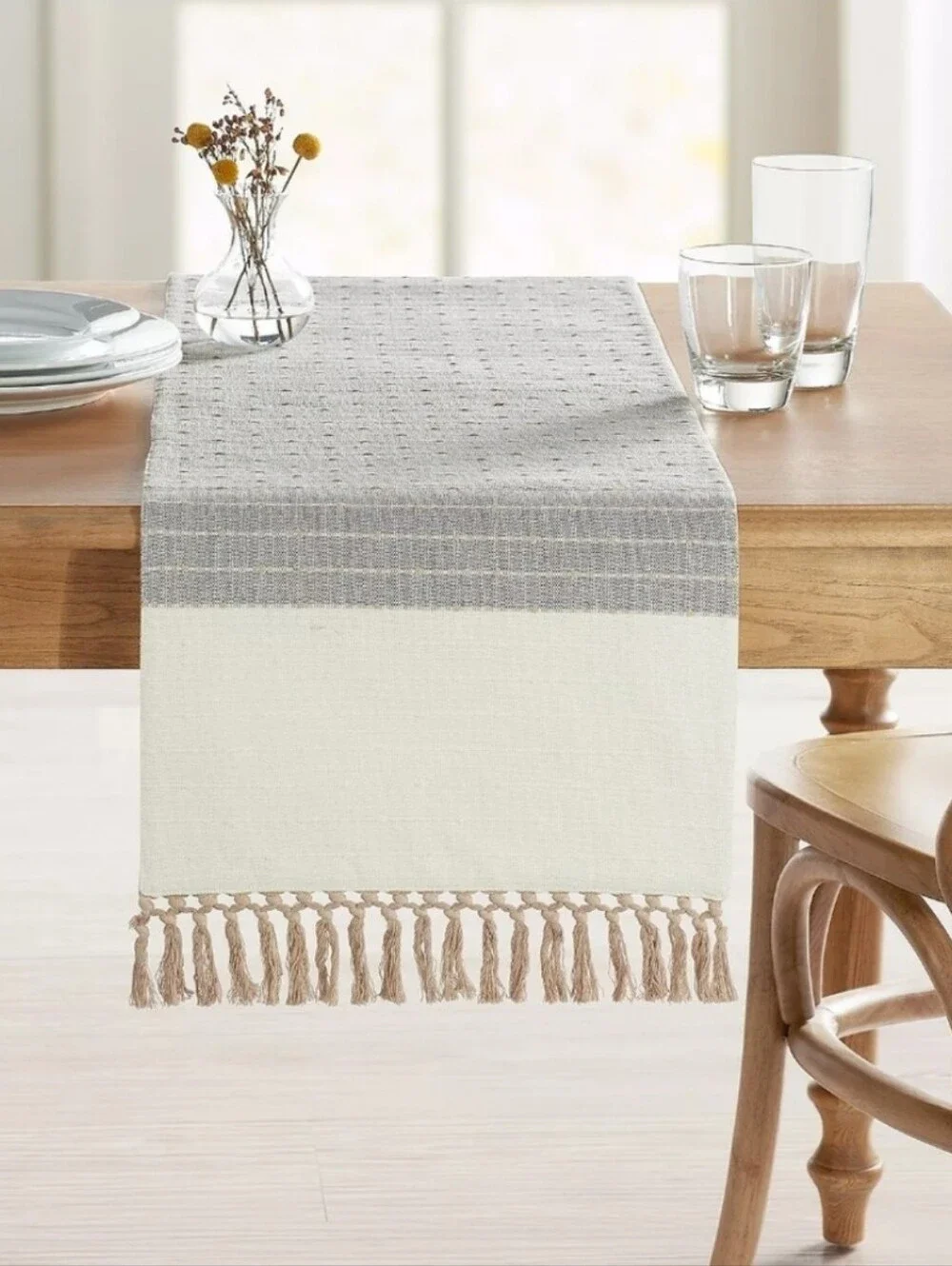 Boho Home Decor Bundle: 2 Ikea Pillow Covers + 1 Food Network Table Runner